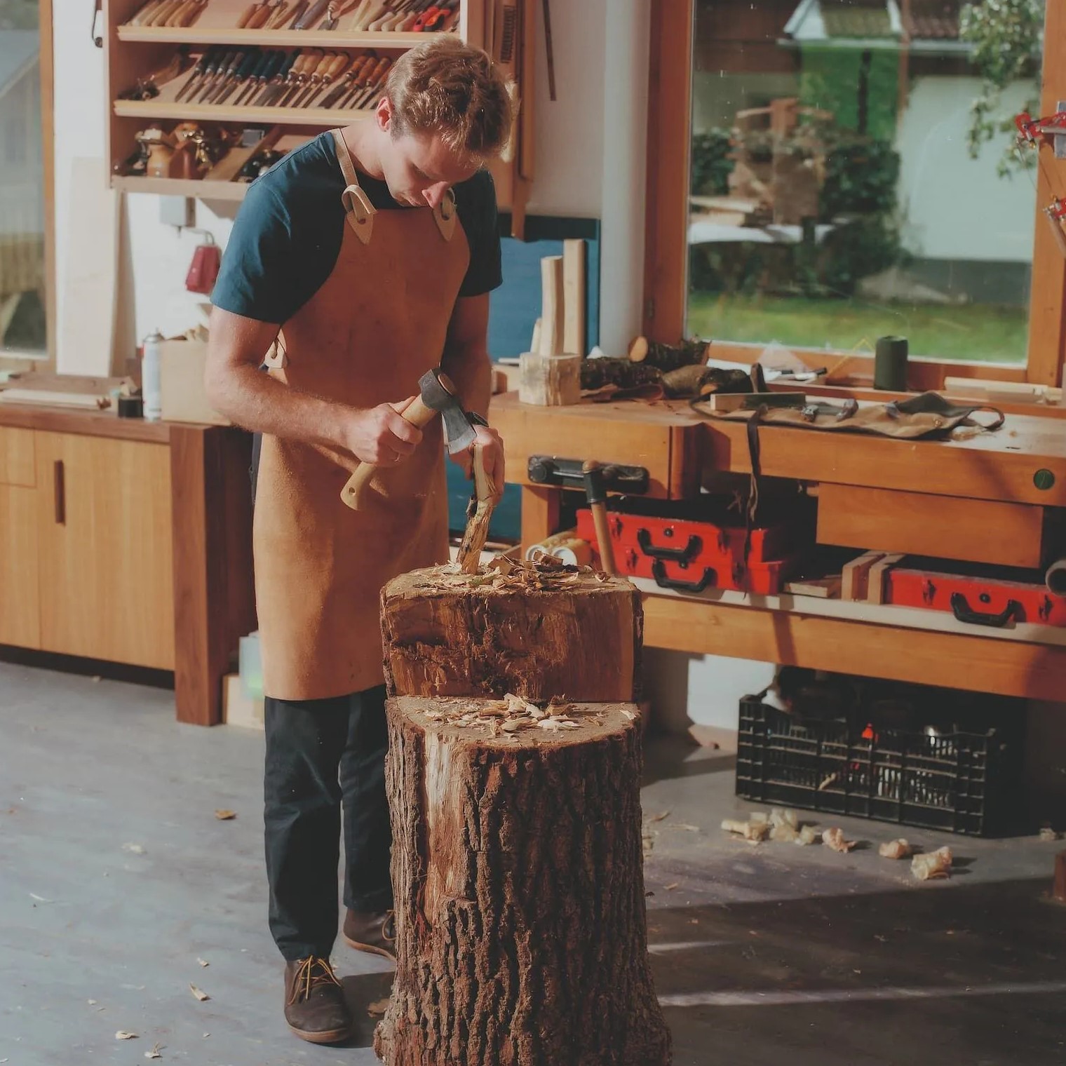 Travail dans l'atelier du Studio van der Zee