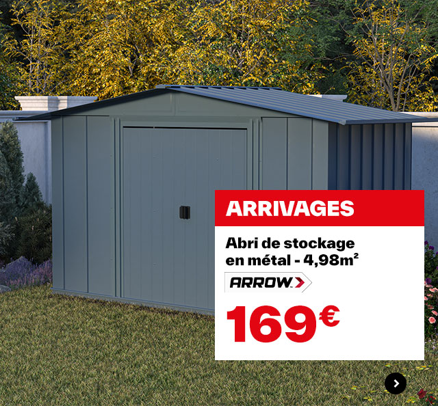 Abri de stockage en métal - 4,98m²