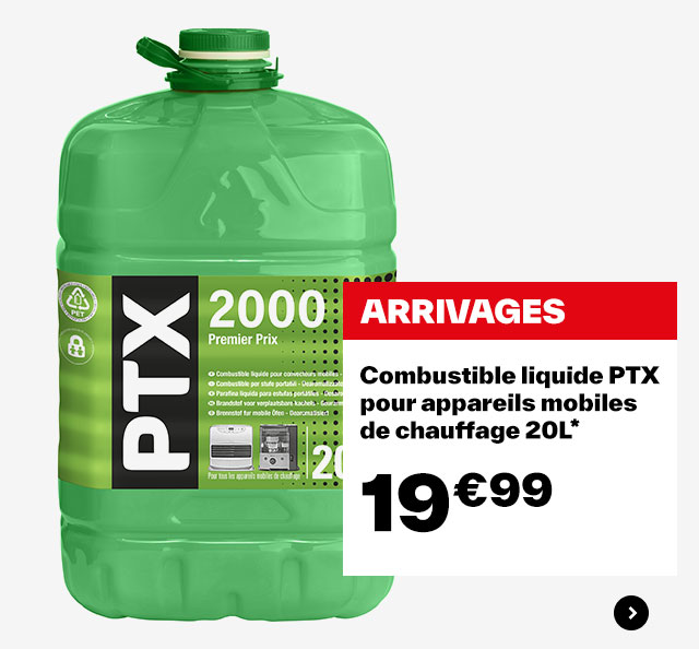 Combustible liquide PTX vert pour appareils mobiles de chauffage 20L
