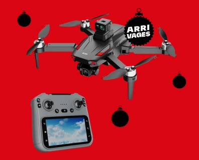 Drone 5G/4G, double caméra + télécommande écran 4,5 + piste