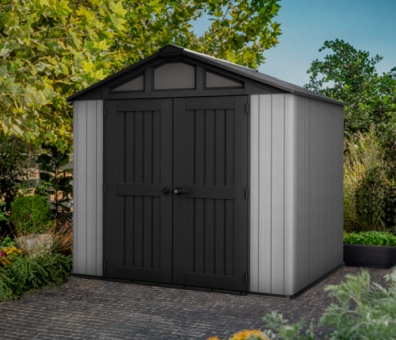 Abri de jardin gris et noir polypropylène Stronghold 6 m²