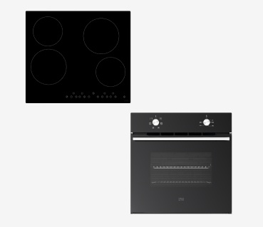 Four chaleur tournante 66L + plaque vitrocéramique